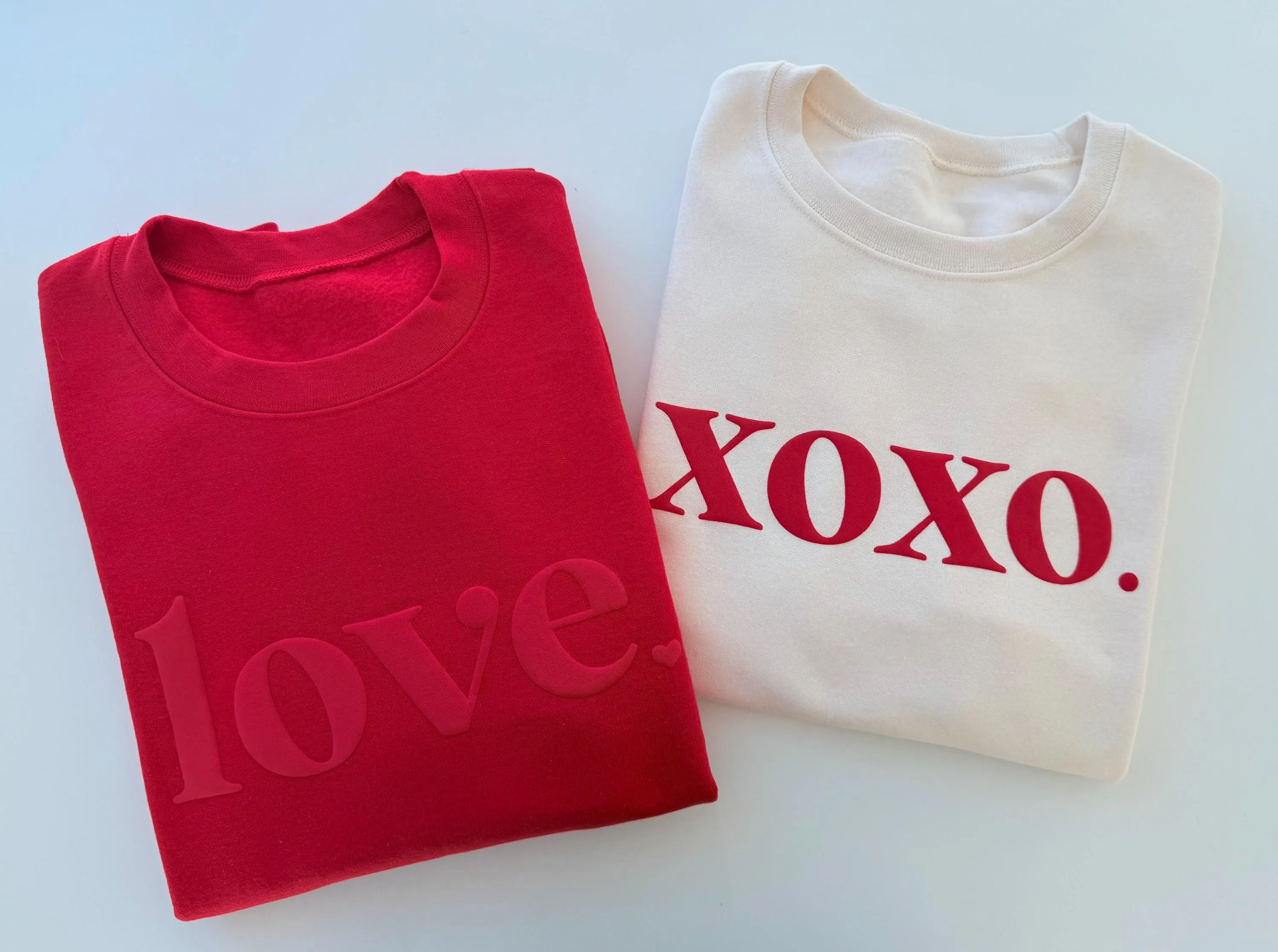Embossed Puff Valentine Sweatshirt
