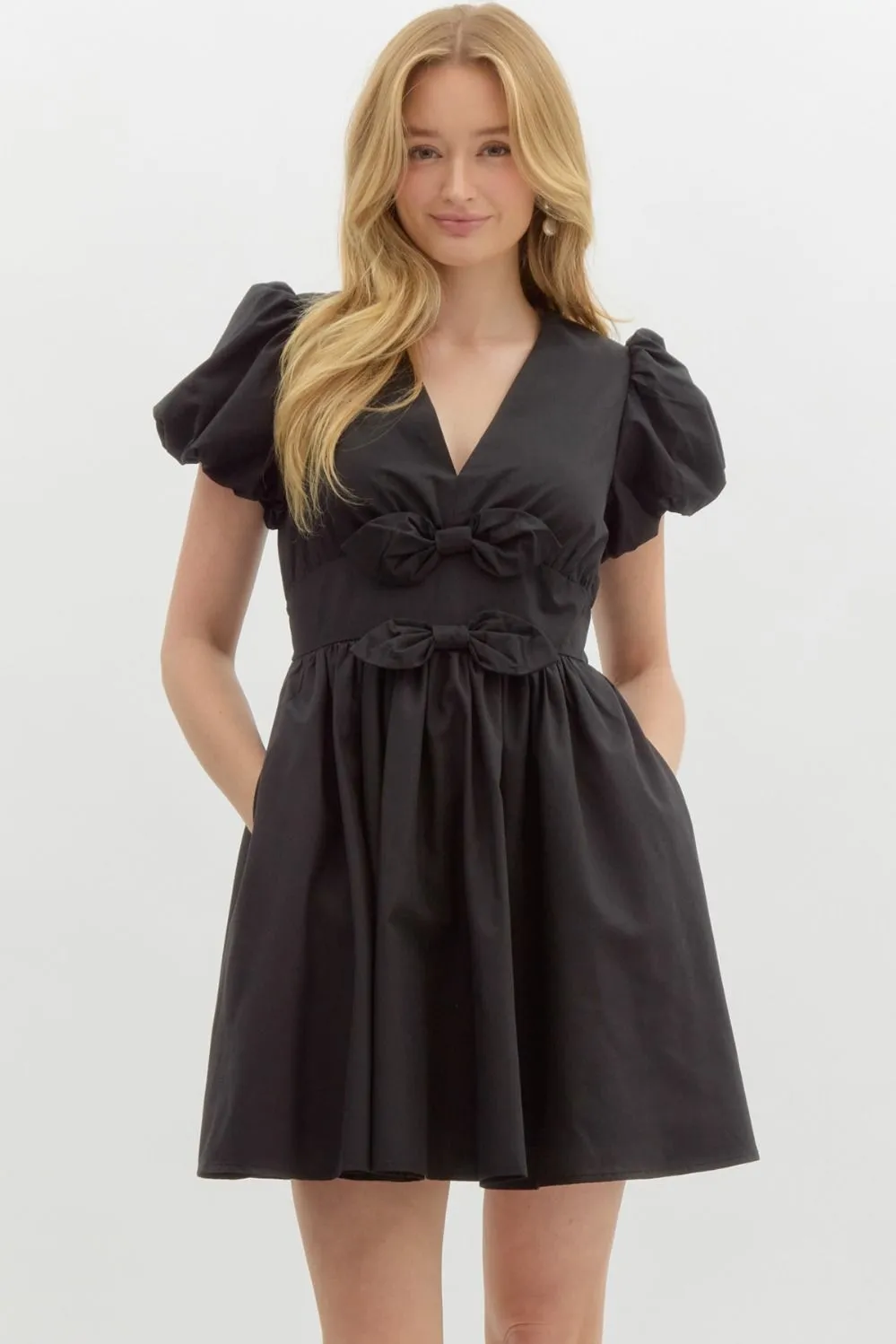 Fit and Flare Bow Dress