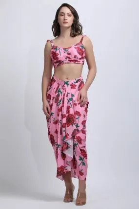 Floral Printed Skirt Set