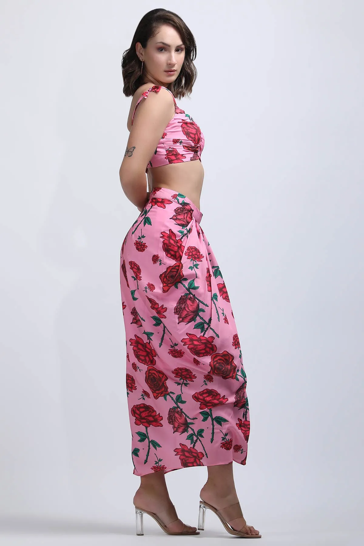 Floral Printed Skirt Set