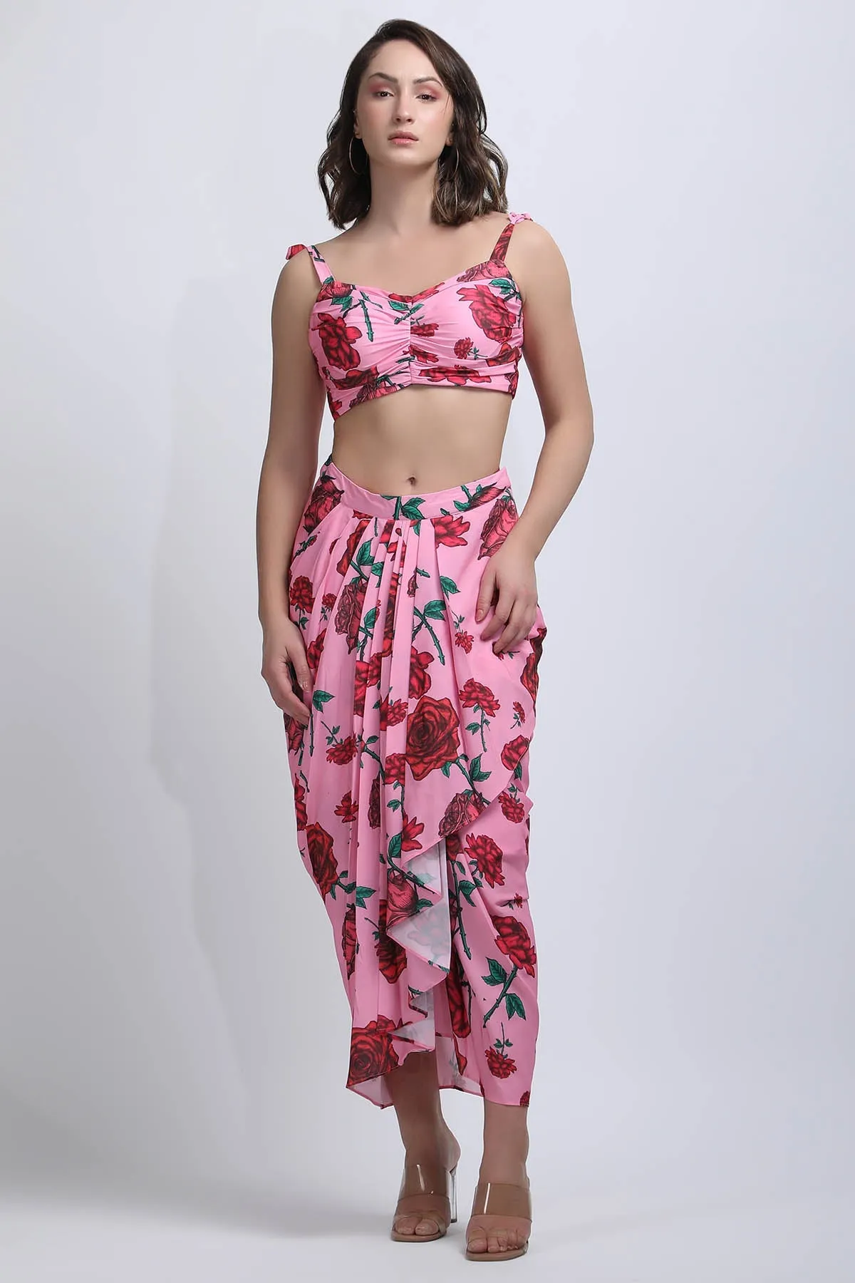 Floral Printed Skirt Set