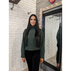 Forest Green Crop Sweater