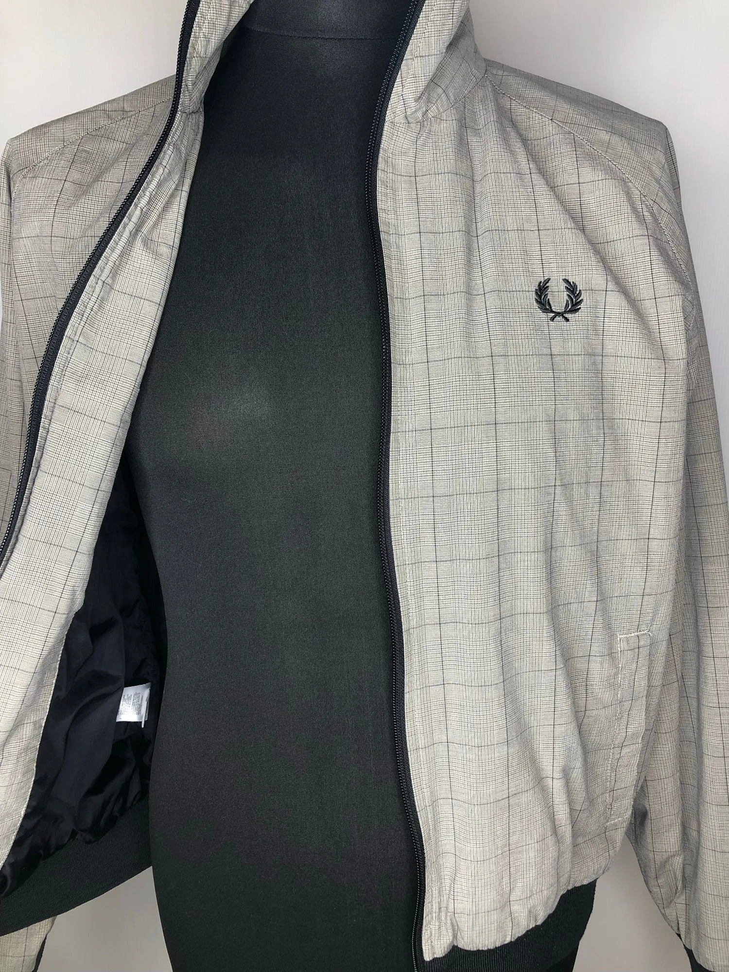 Fred Perry Sportswear Check Bomber Jacket - Size M