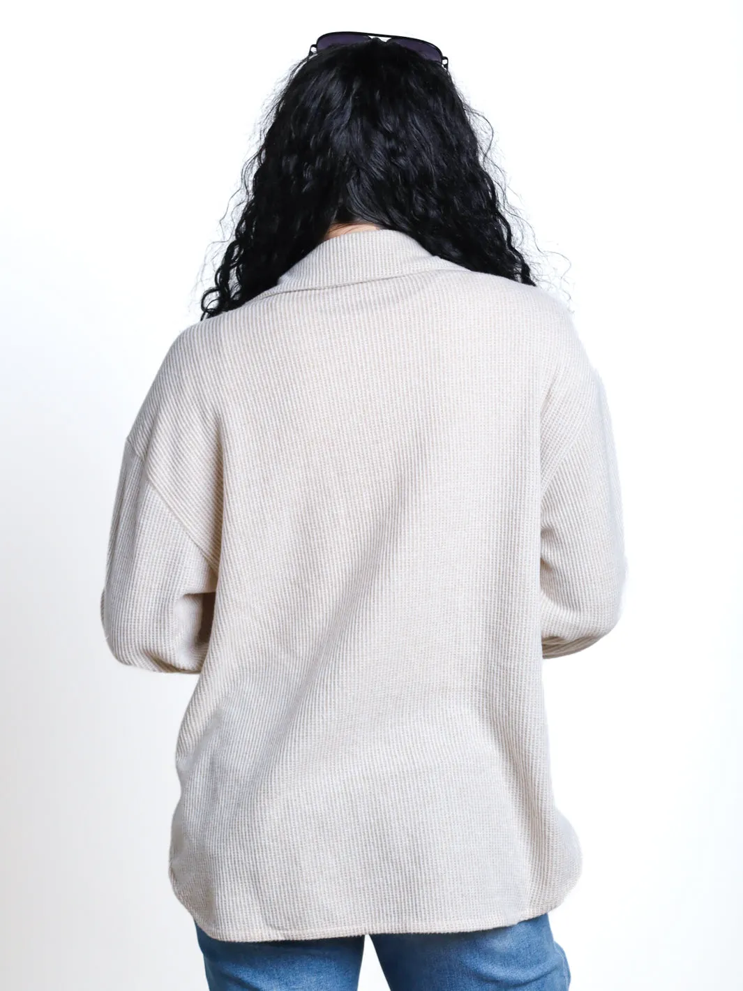 Free Reign Brushed Waffle Shacket- Final Sale