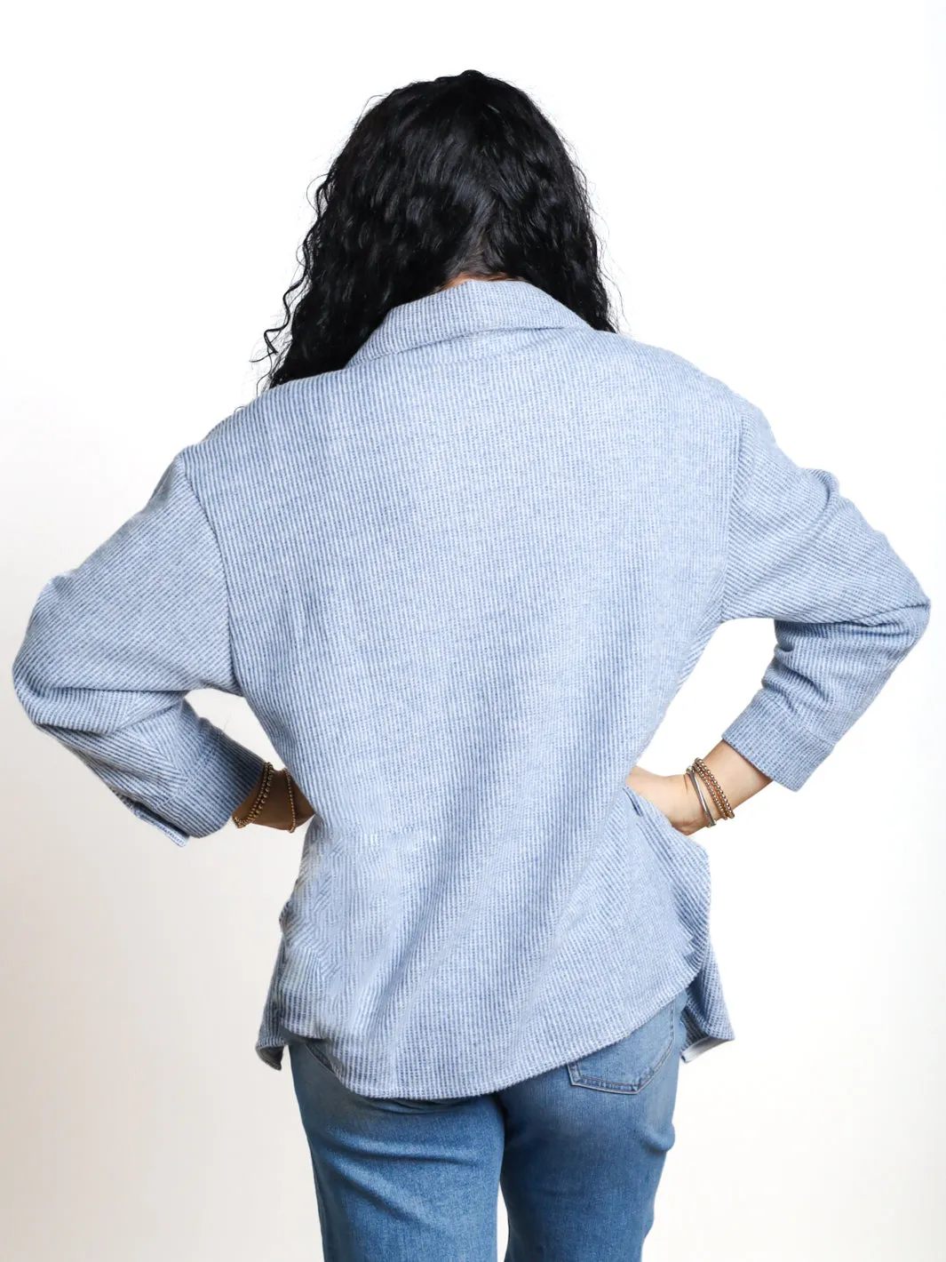 Free Reign Brushed Waffle Shacket- Final Sale