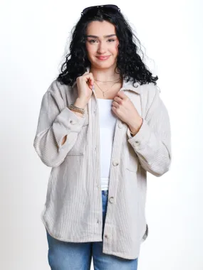 Free Reign Brushed Waffle Shacket- Final Sale