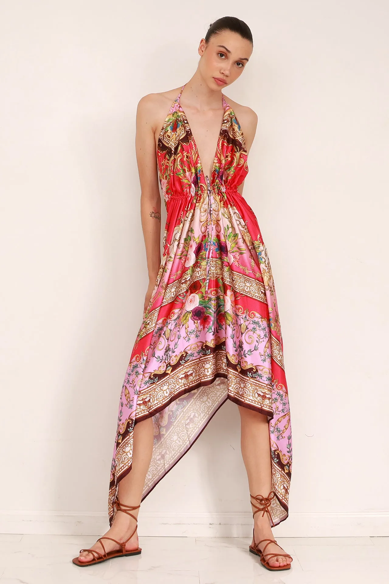 Fuchsia Long Evening Dress
