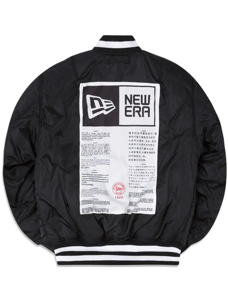 GREEN BAY PACKERS MEN'S NEW ERA ALPHA INDUSTRIES REVERSIBLE BOMBER JACKET