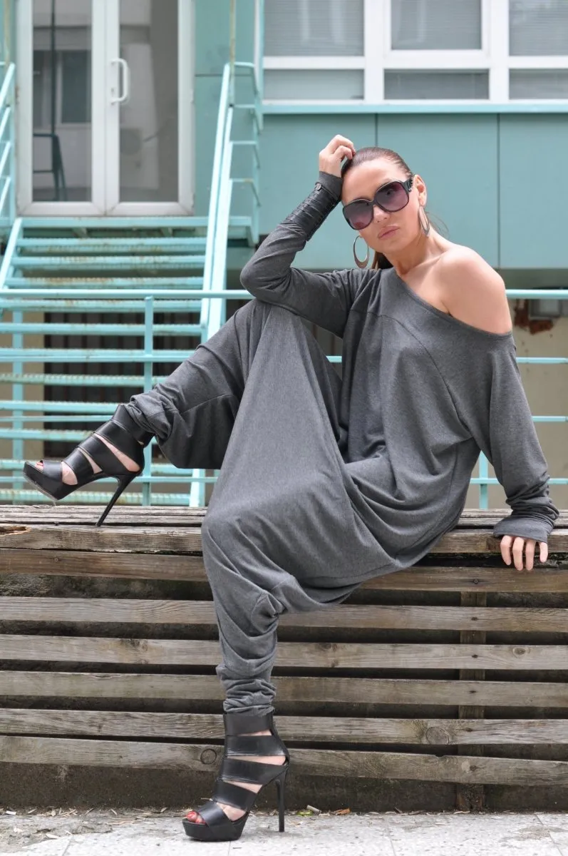 Grey Harem Jumpsuit Marla
