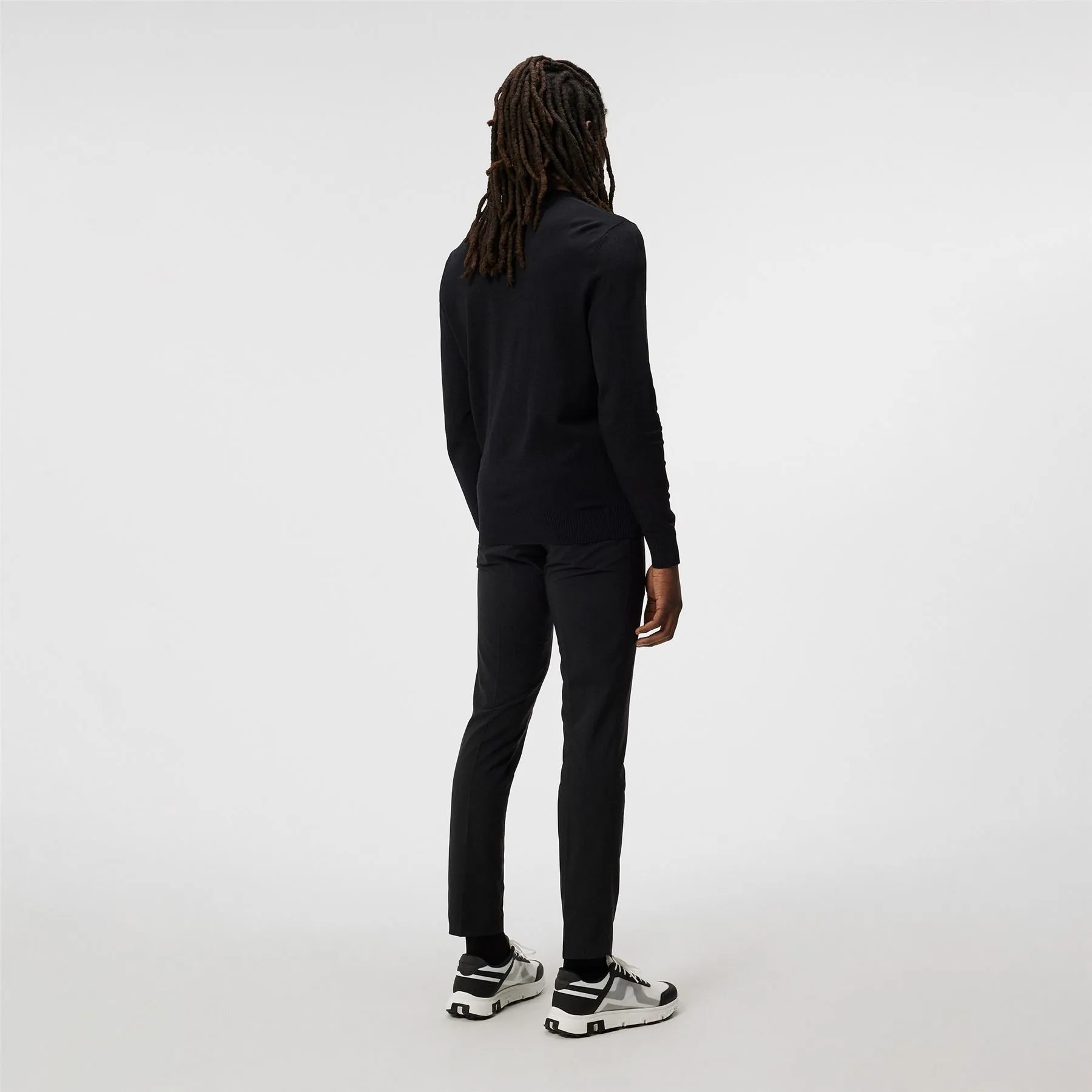 Gus Crew Neck Nylon Knitted Sweater Black - SS24