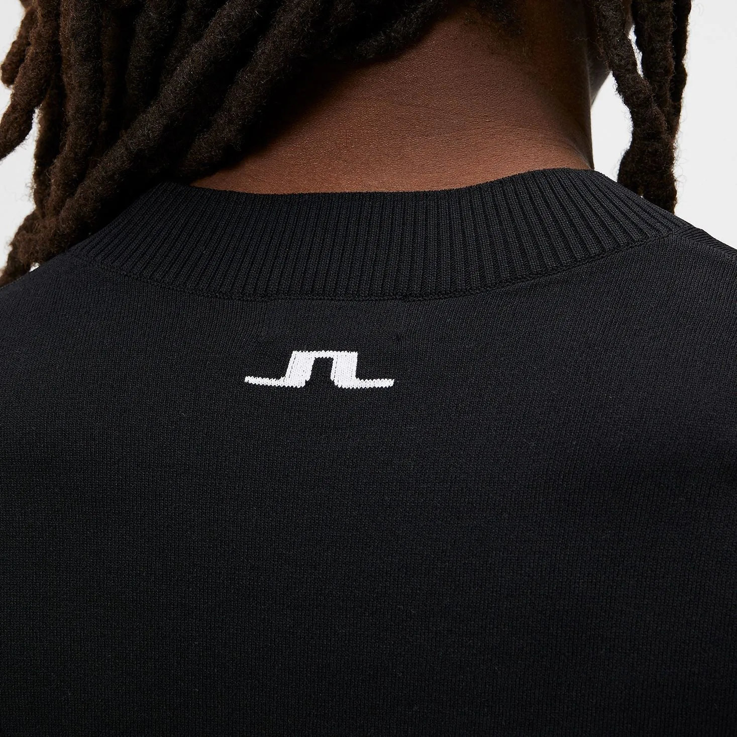 Gus Crew Neck Nylon Knitted Sweater Black - SS24