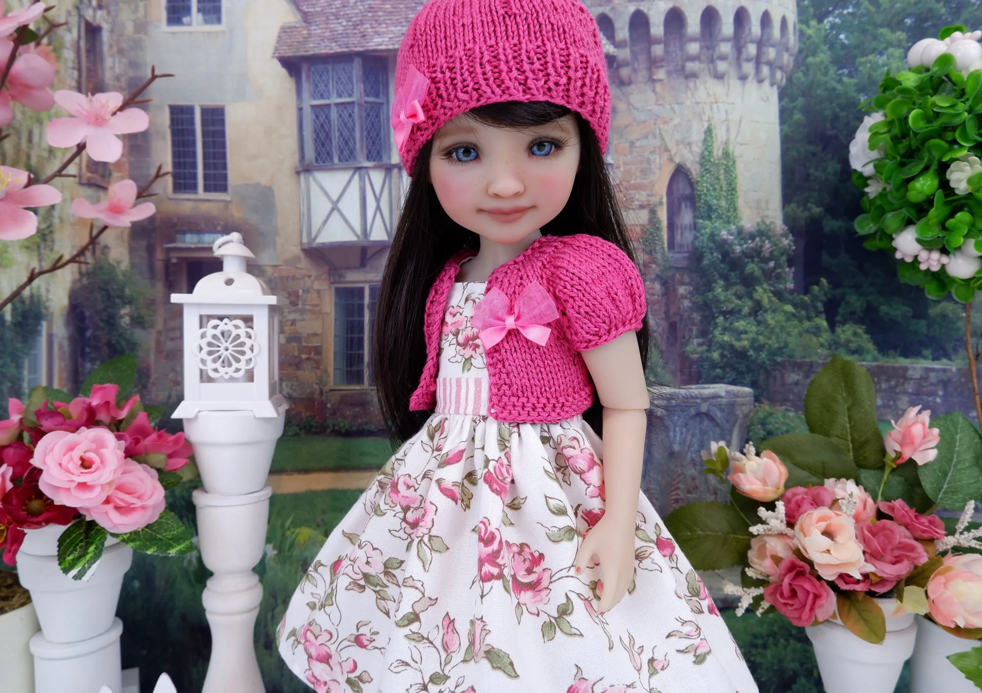 Heirloom Rose - dress and sweater set with shoes for Ruby Red Fashion Friends doll