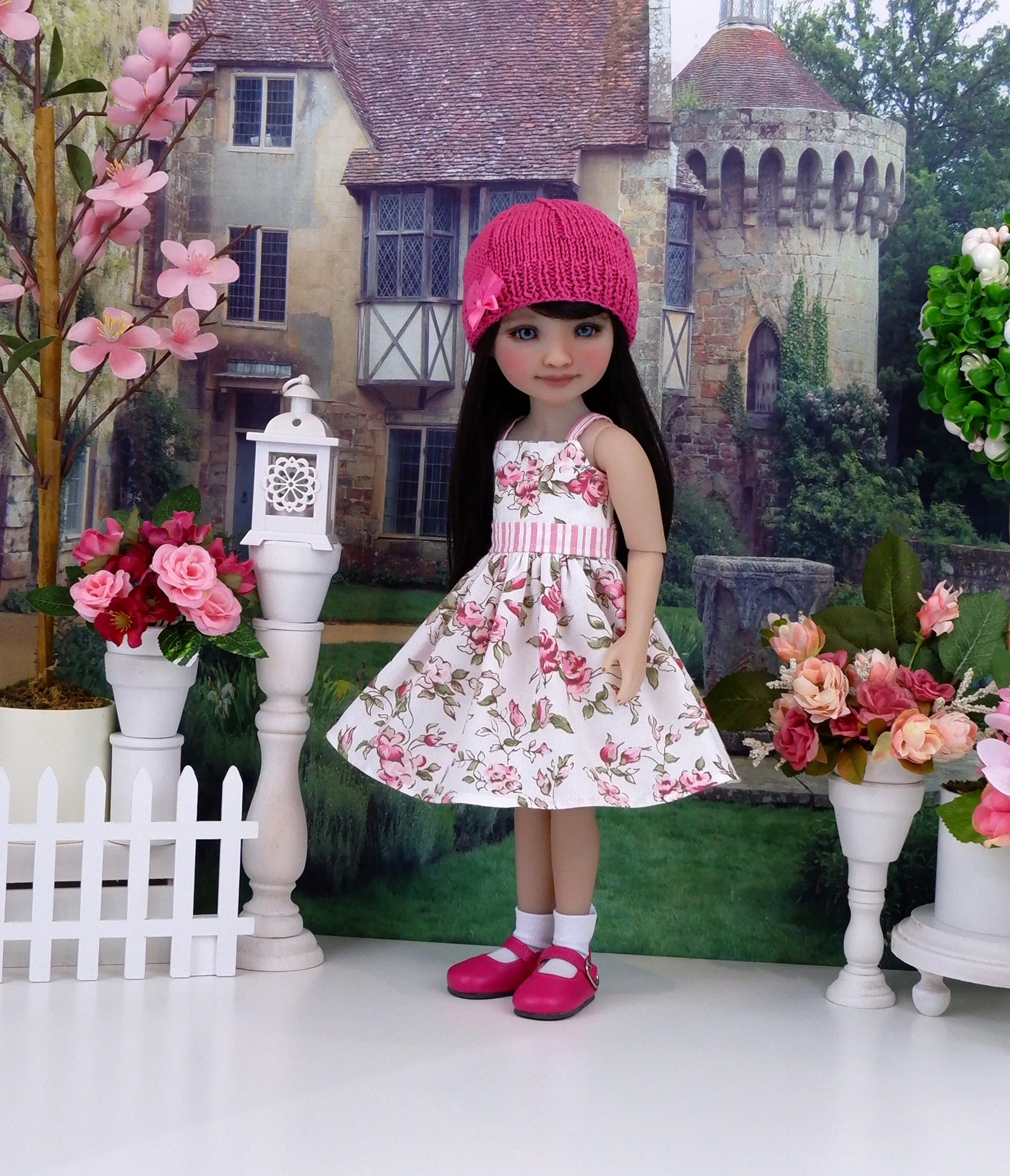 Heirloom Rose - dress and sweater set with shoes for Ruby Red Fashion Friends doll
