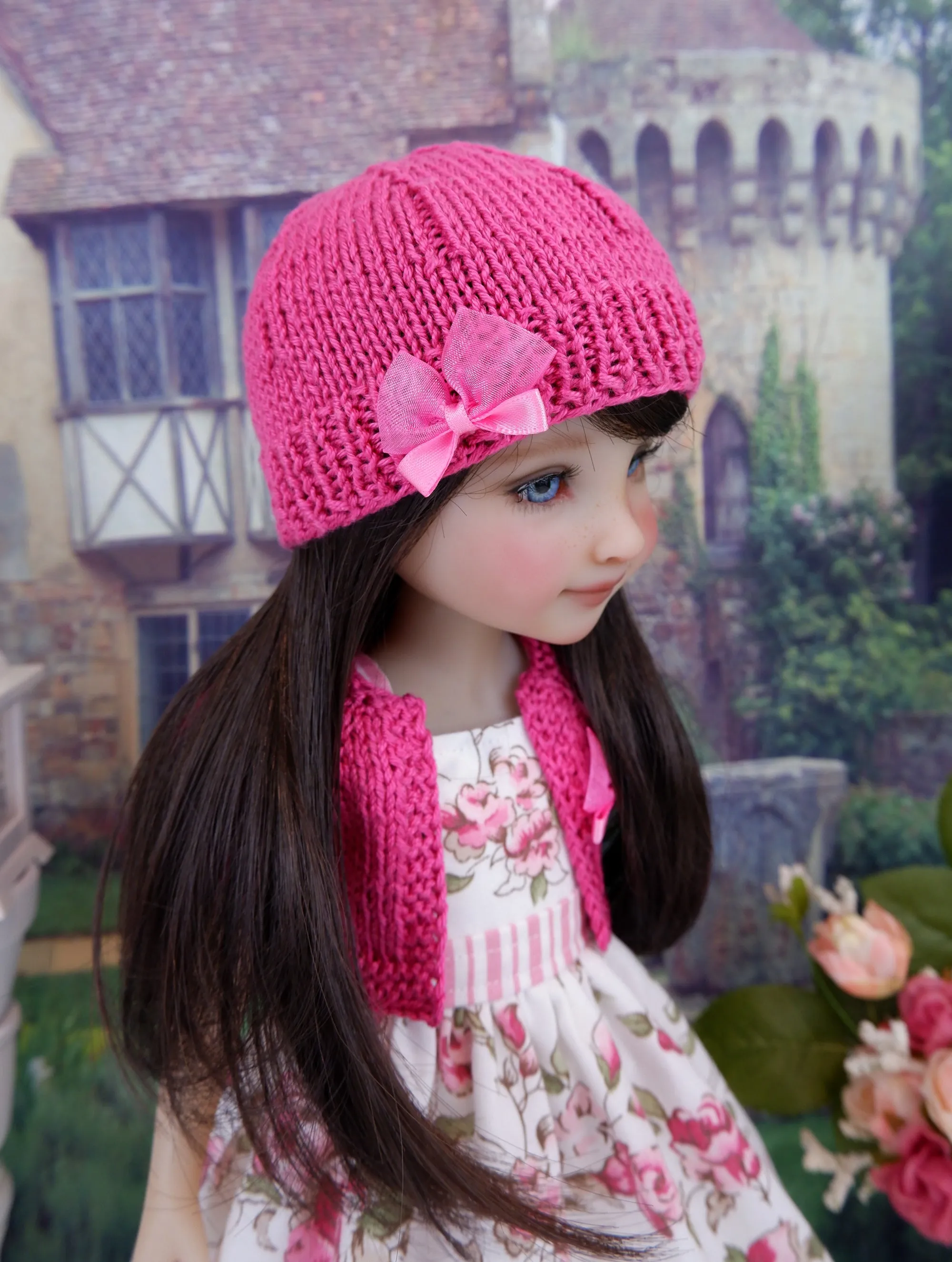 Heirloom Rose - dress and sweater set with shoes for Ruby Red Fashion Friends doll