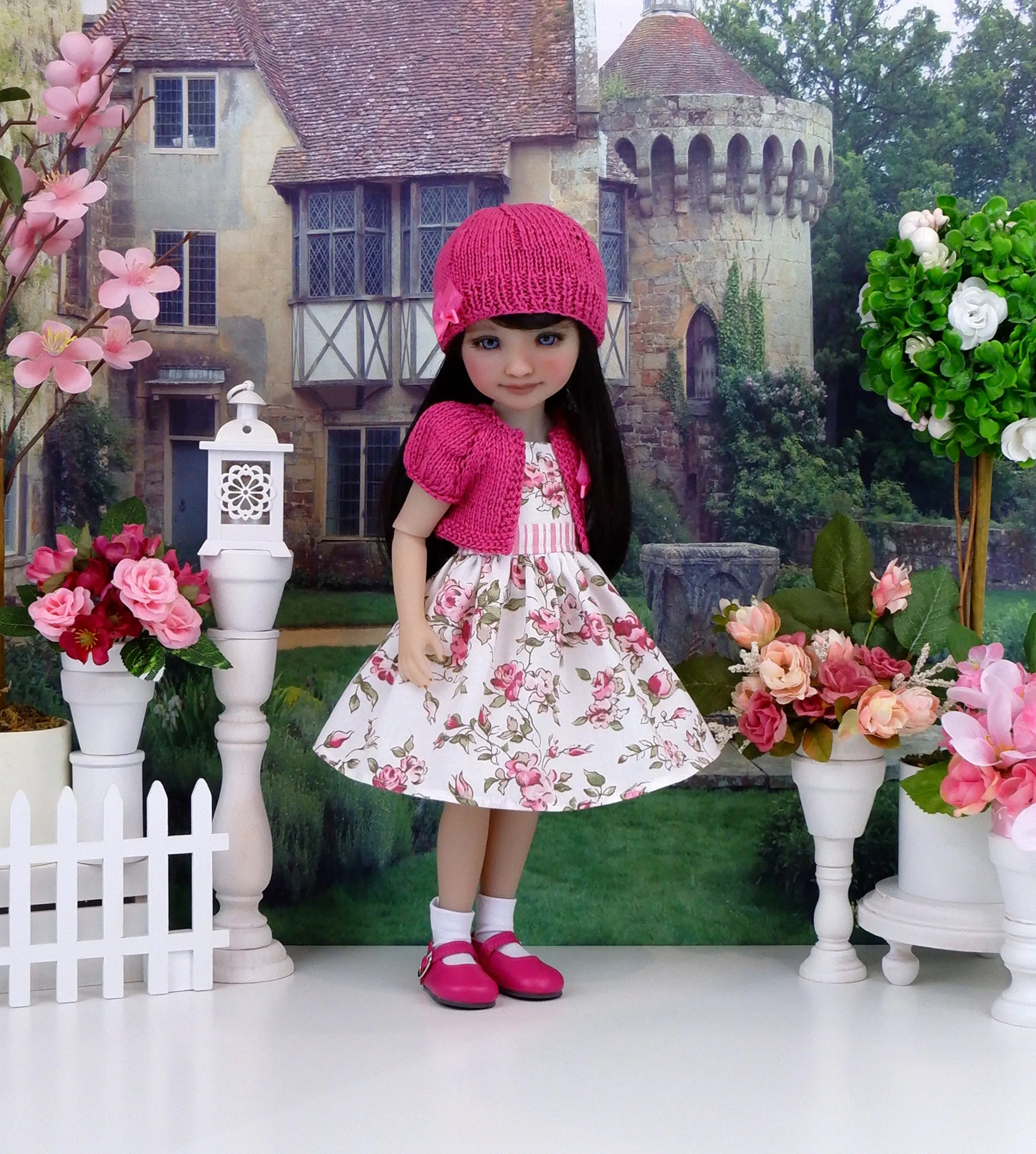 Heirloom Rose - dress and sweater set with shoes for Ruby Red Fashion Friends doll
