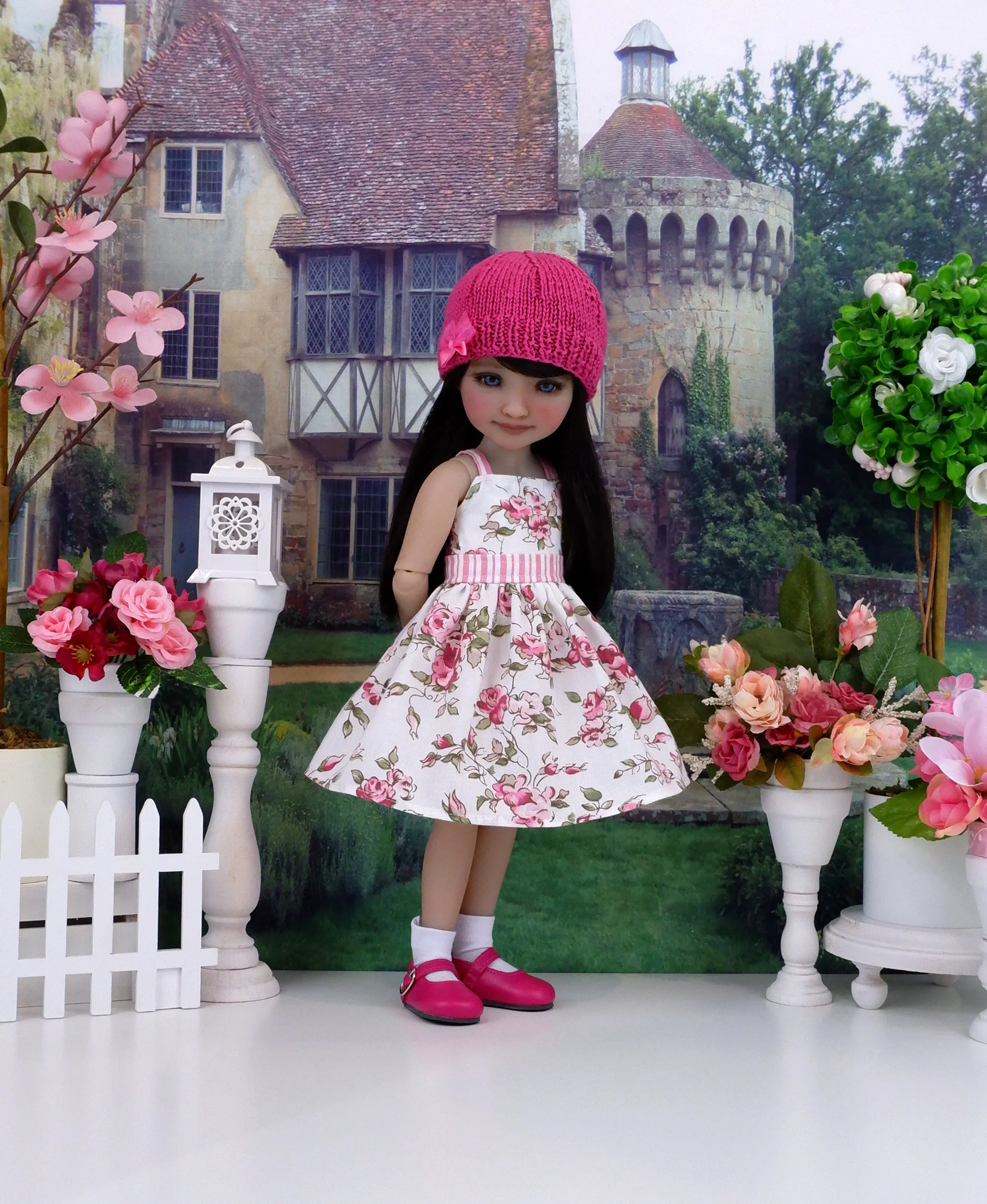 Heirloom Rose - dress and sweater set with shoes for Ruby Red Fashion Friends doll