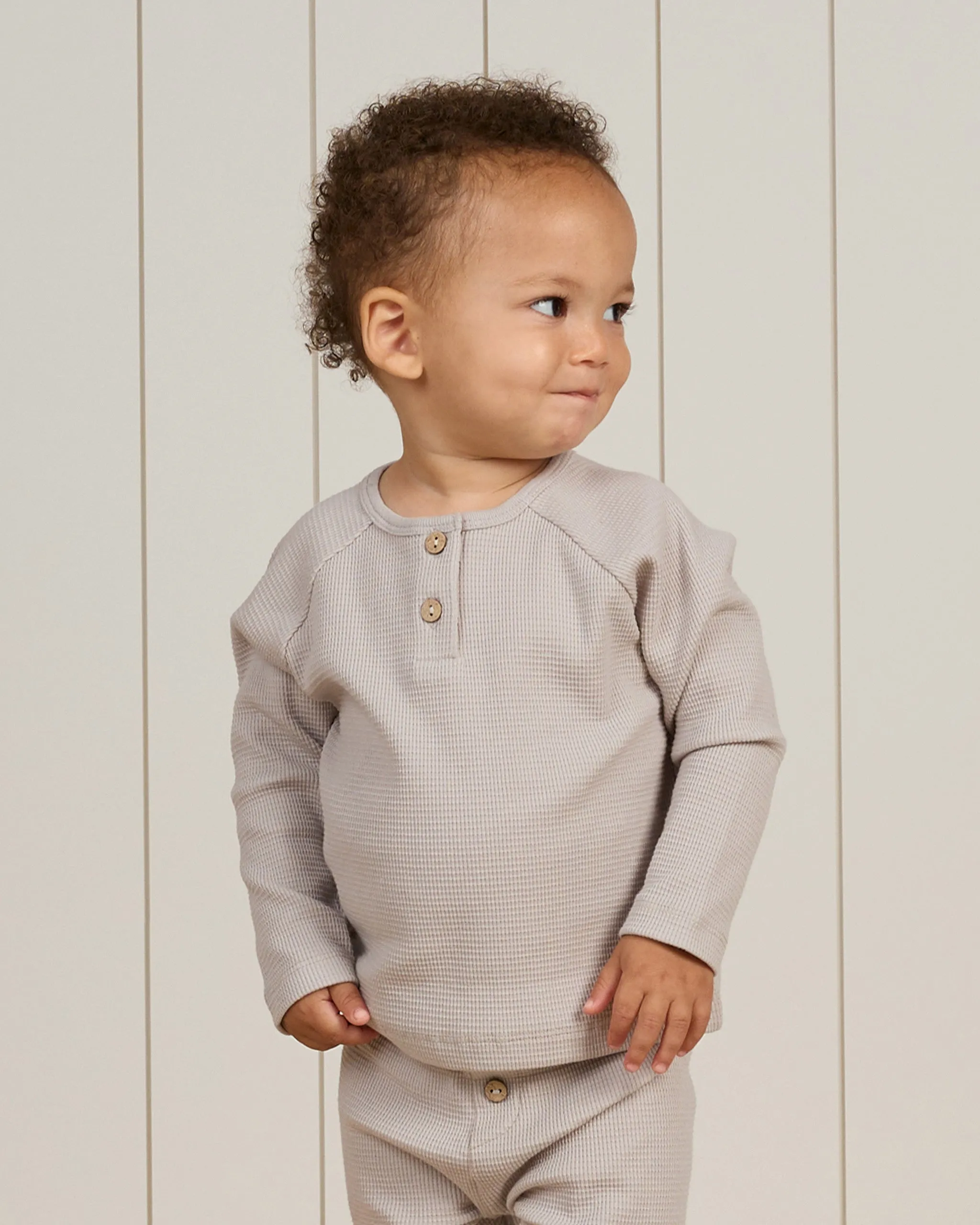 Henley Knit Top | Fog