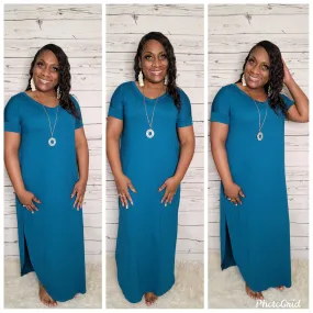 I Am Purposed Dress (Teal- Regular & Plus) RUNS BIG......SIZE DOWN!!!!
