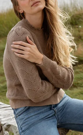 Ivy Sweater-Cotton Cashmere-Walnut