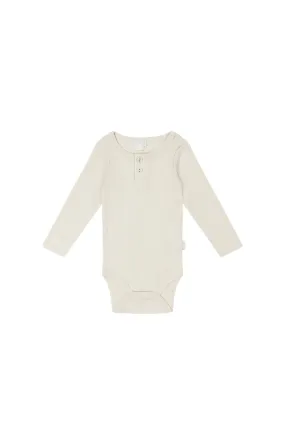 JAMIE KAY - ORGANIC MODAL LONG SLEEVE BODYSUIT MILK