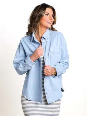 Keep It Authentic Button Down Denim Shacket
