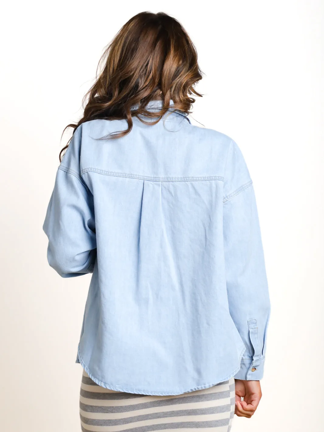 Keep It Authentic Button Down Denim Shacket