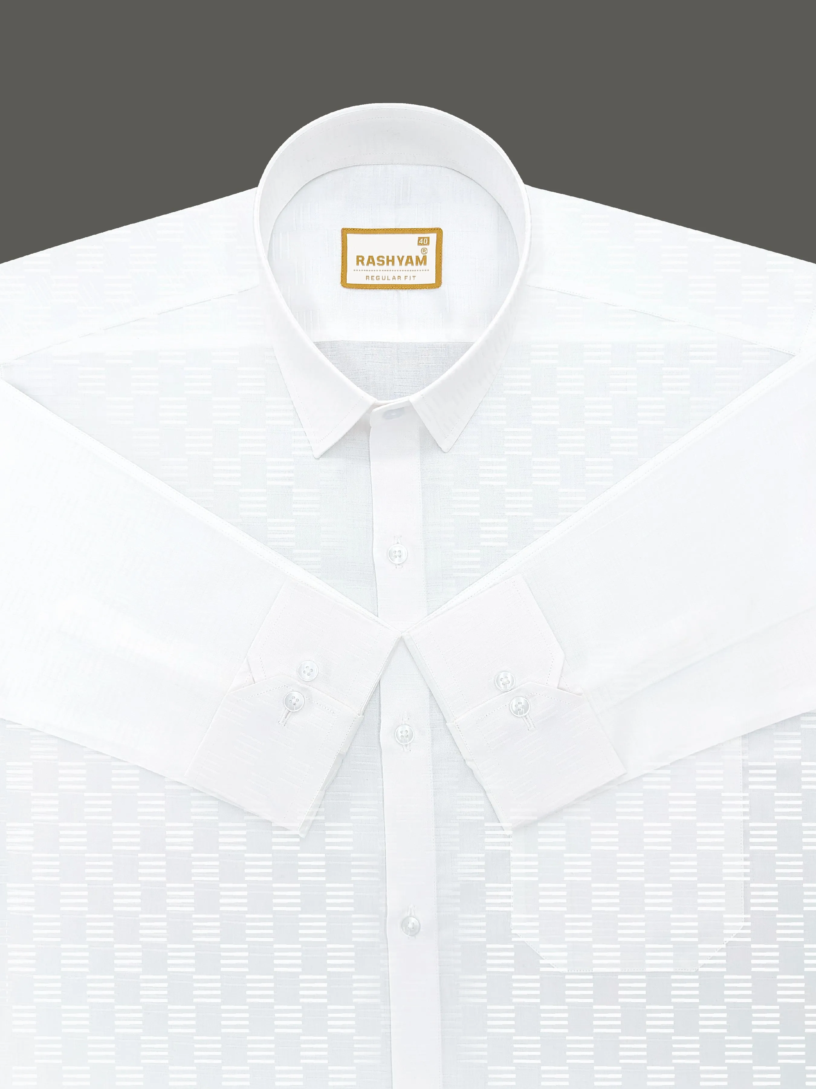 Lanciano Luxury Cotton Bundle Line On White Designer Formal Shirt For Men