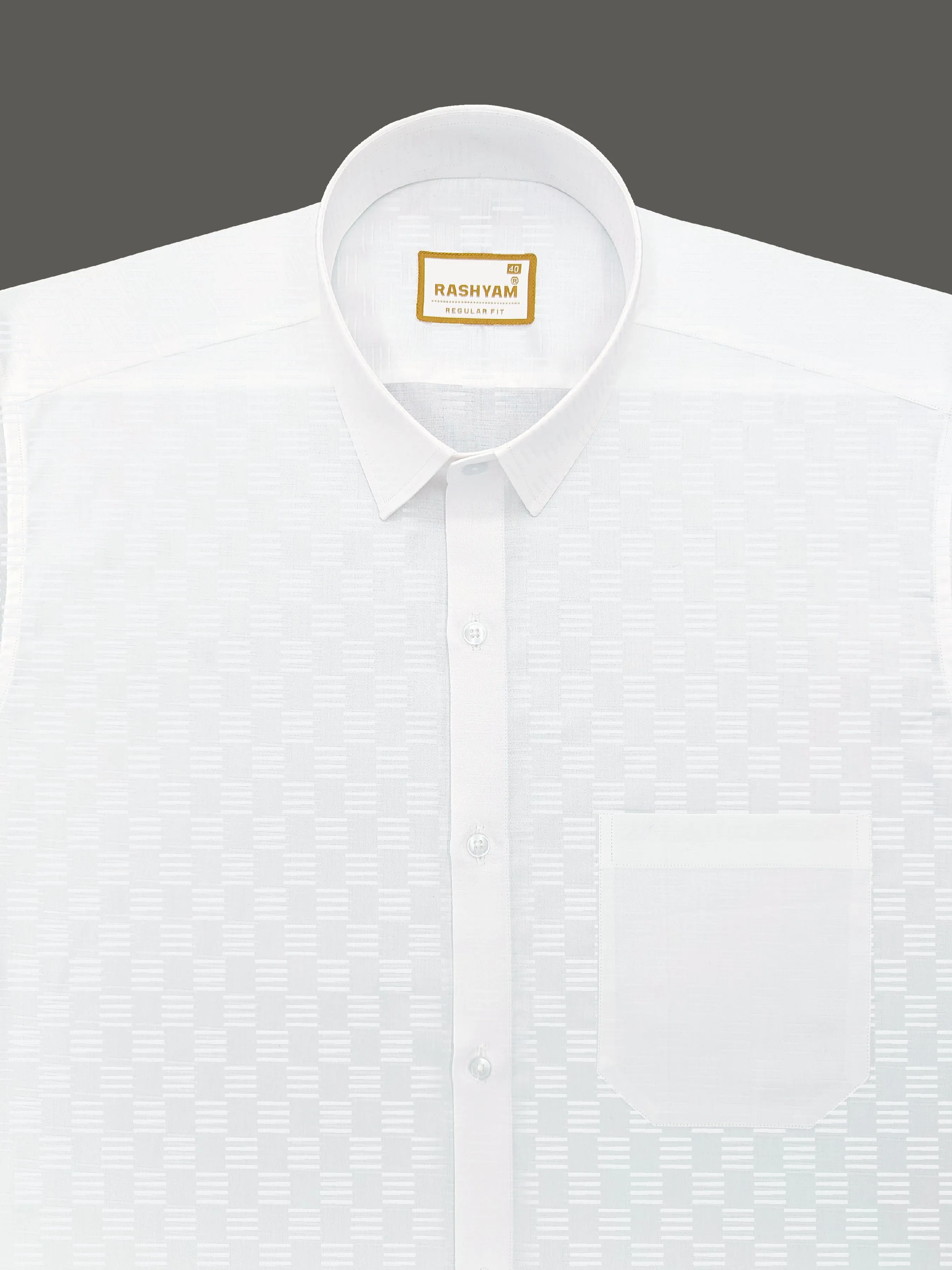 Lanciano Luxury Cotton Bundle Line On White Designer Formal Shirt For Men