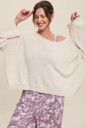 Light Weight Crop Knit Pullover