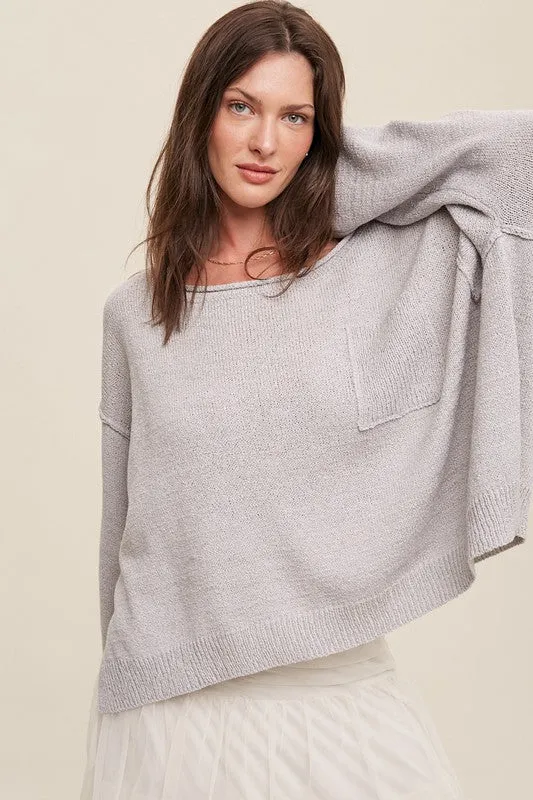 Light Weight Crop Knit Pullover