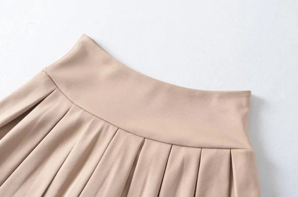 Lily Pleated Elastic Mini Skirt