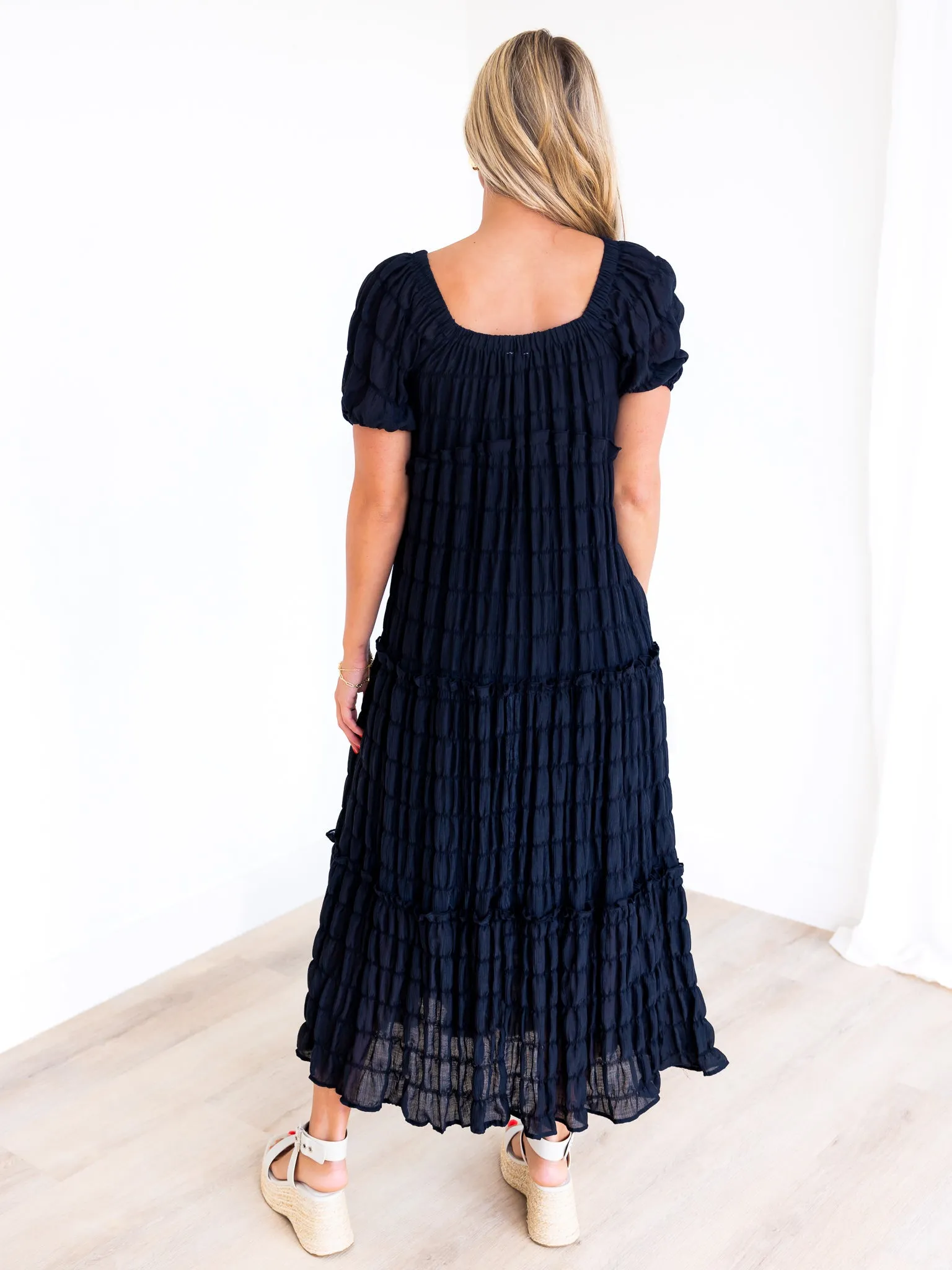 Love is A Game Texture Maxi Dress
