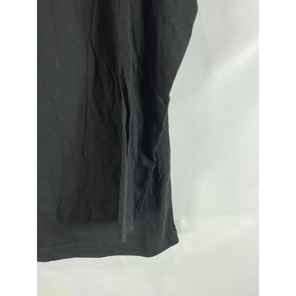 LUCKY BRAND Men's Black Henley Long Sleeve Pajama Shirt SZ L