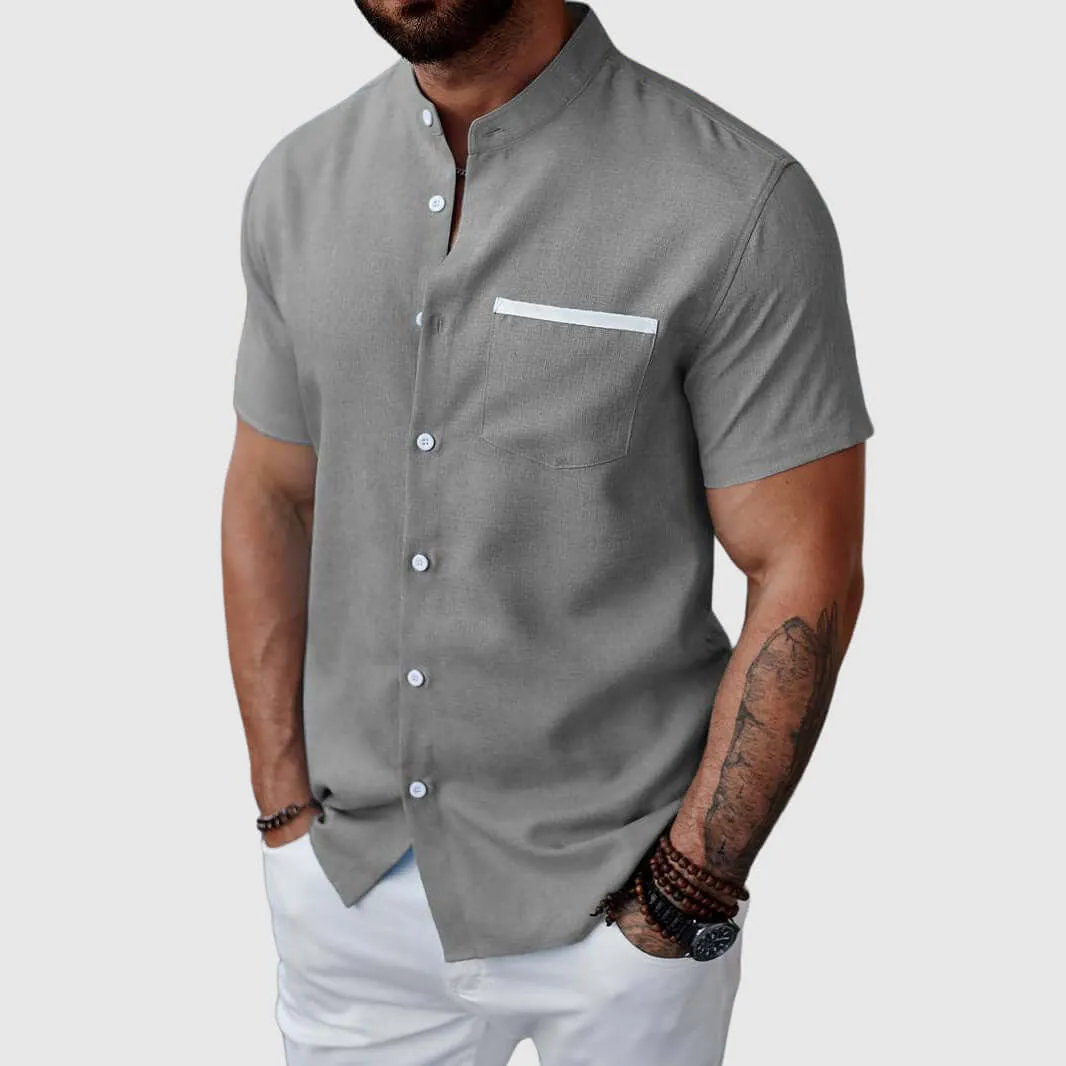 Men's Summer Henley Shirt