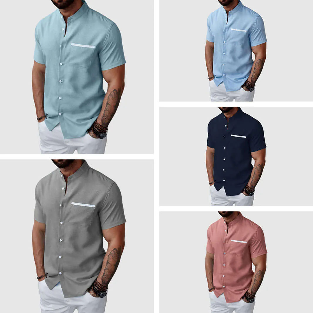 Men's Summer Henley Shirt