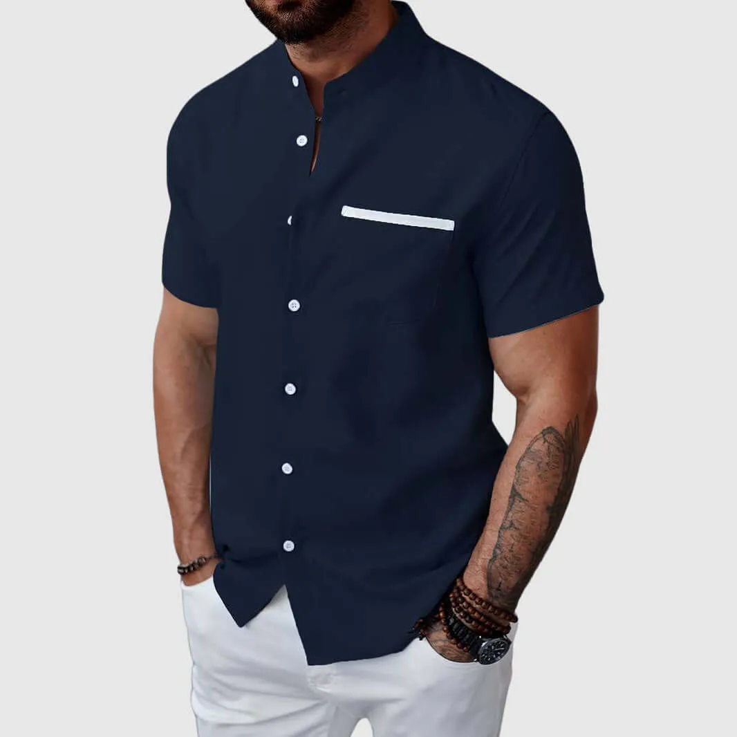 Men's Summer Henley Shirt