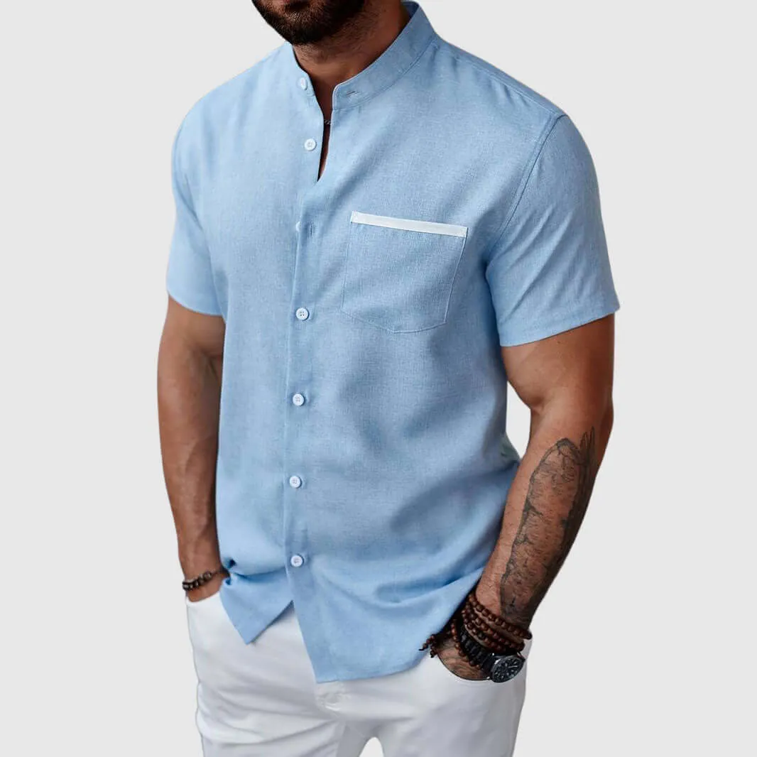 Men's Summer Henley Shirt