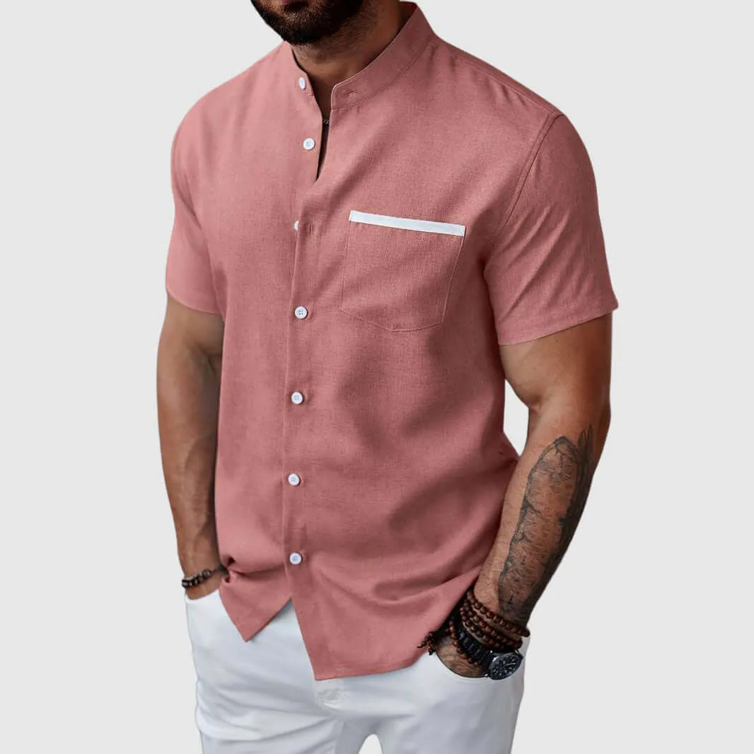 Men's Summer Henley Shirt