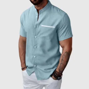 Men's Summer Henley Shirt