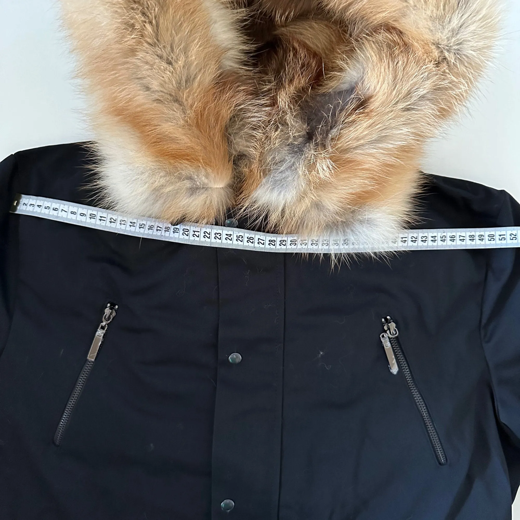 Men's Twill Bomber Parka with Detachable Fox Fur Vest