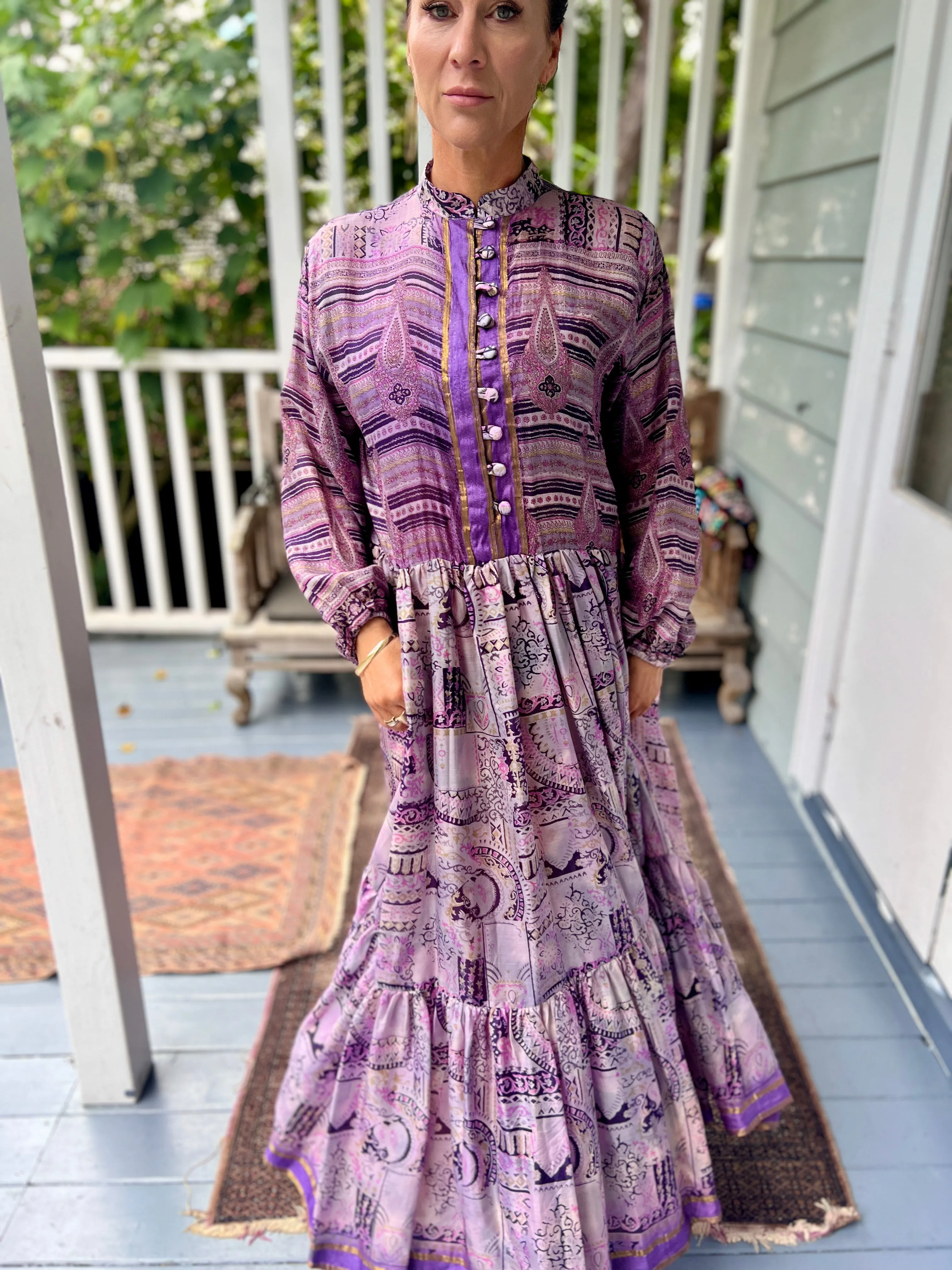 Moonlight Dress - Lilac Purple Silk (S)