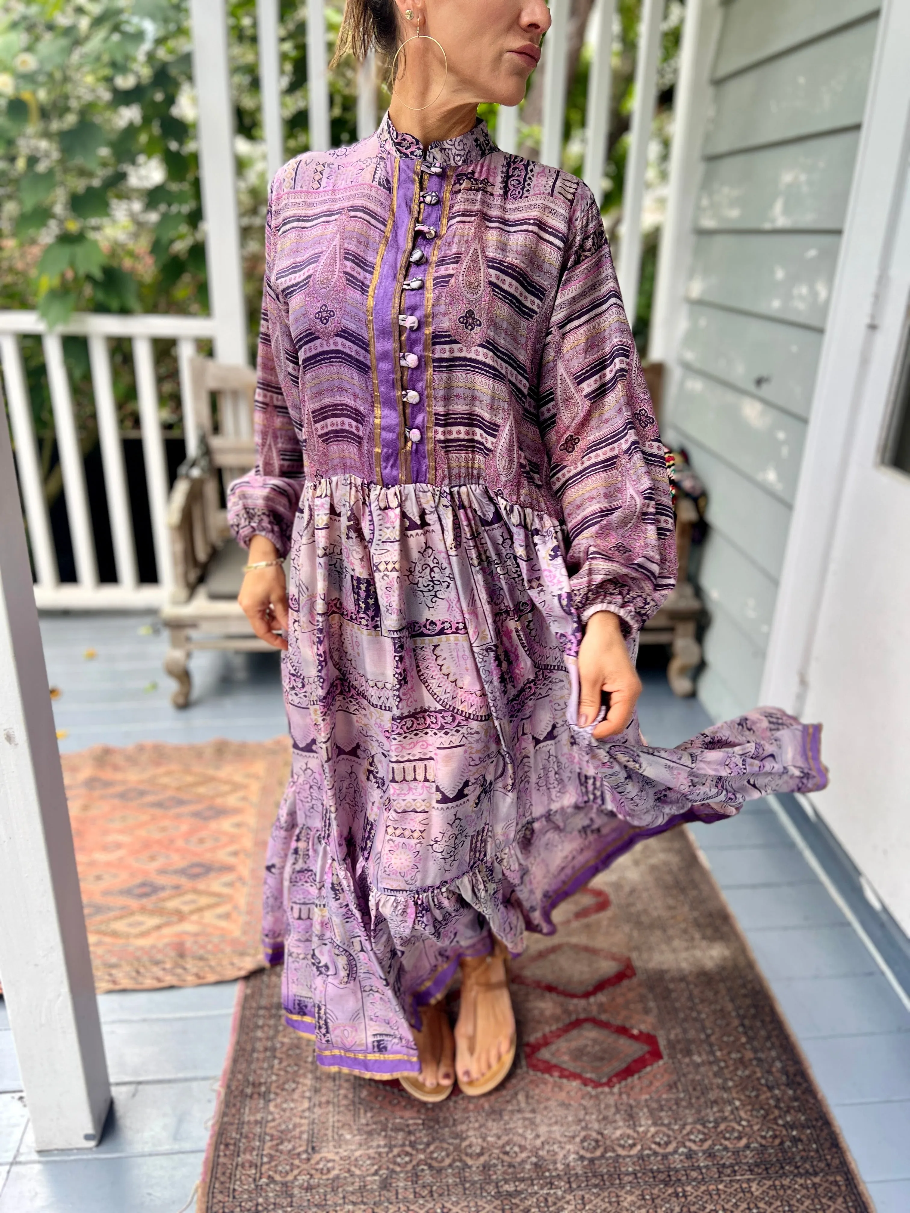 Moonlight Dress - Lilac Purple Silk (S)