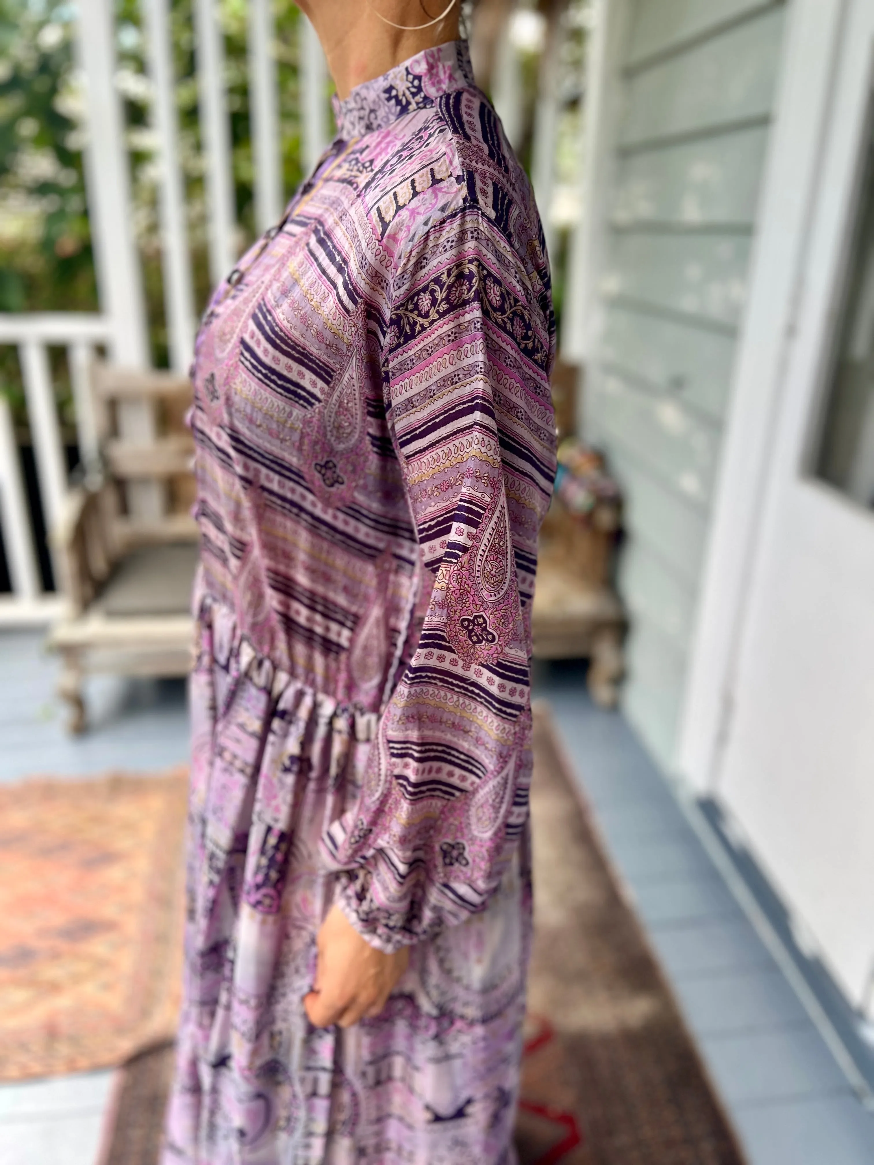 Moonlight Dress - Lilac Purple Silk (S)