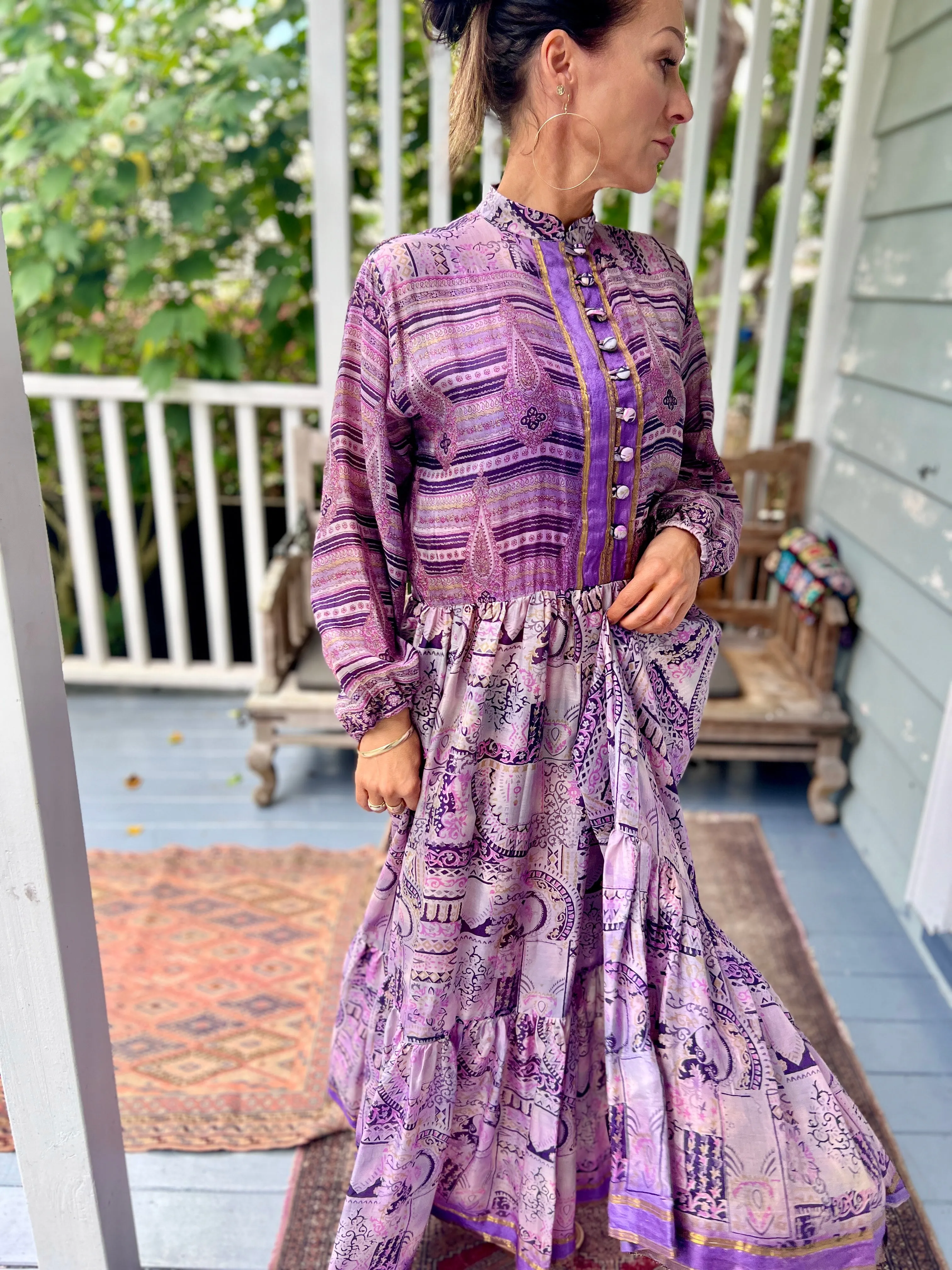Moonlight Dress - Lilac Purple Silk (S)