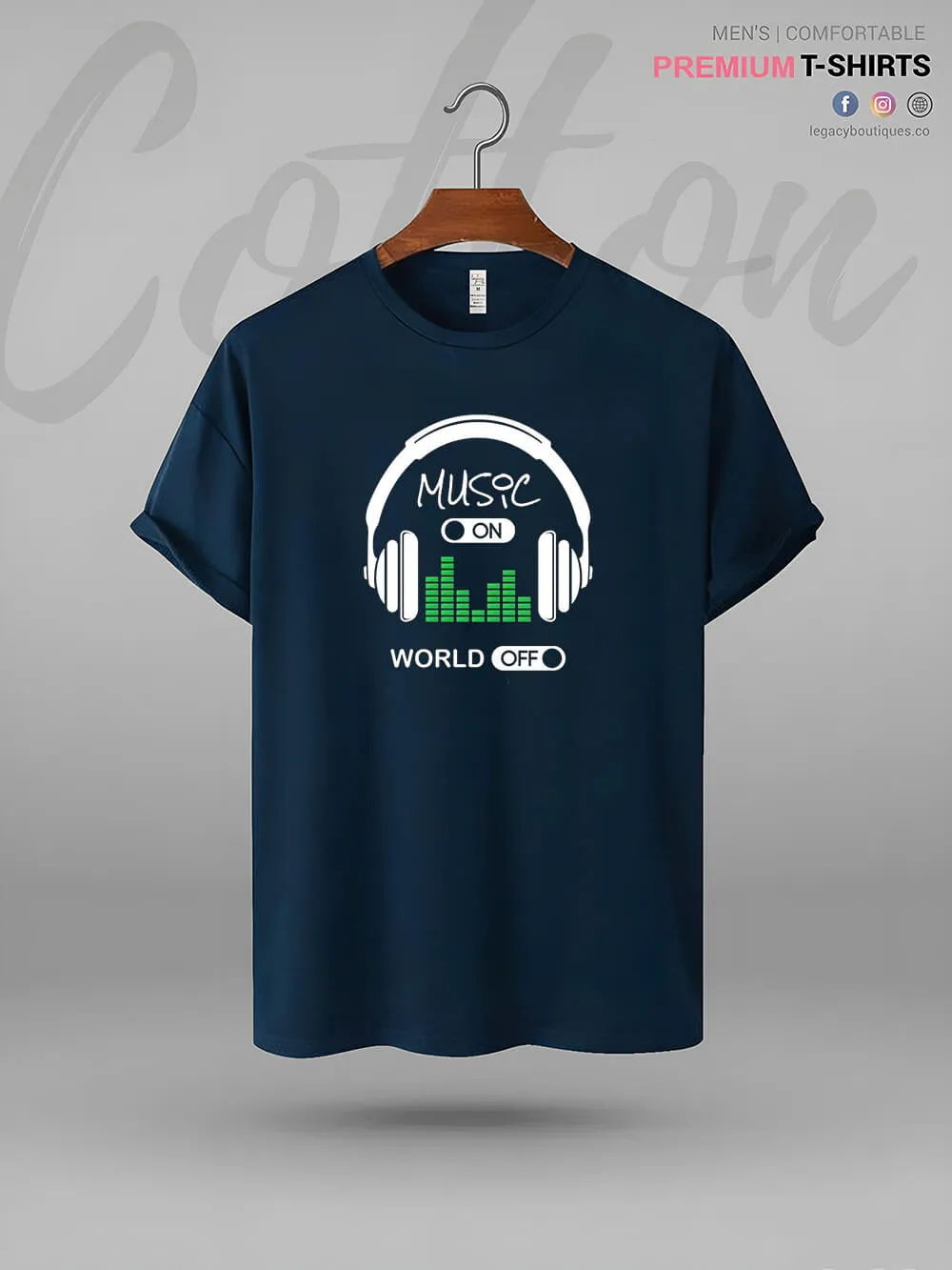 Music On World Off Good Quality Mens Tshirt In Lowest Price In BD