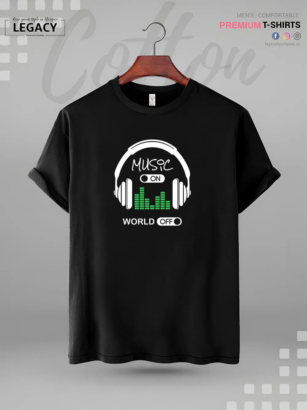 Music On World Off Good Quality Mens Tshirt In Lowest Price In BD