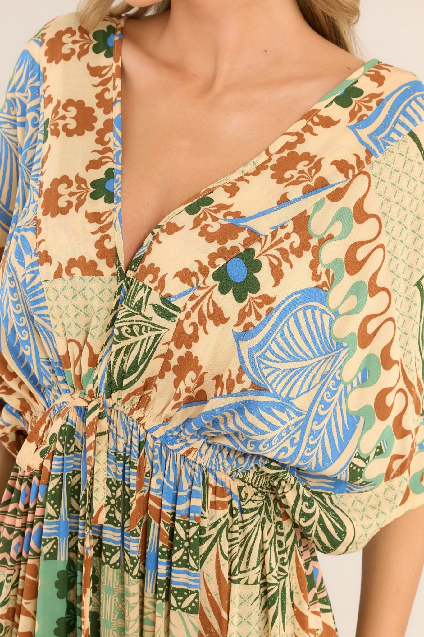 My Top Five Beige Tropical Print Maxi Dress