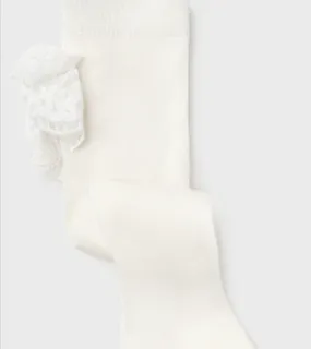 Natural Ruffle Tights