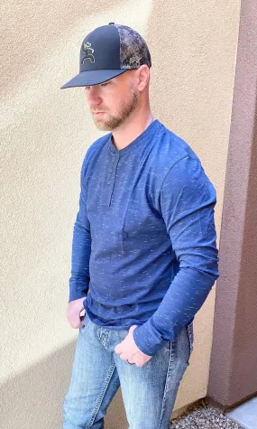 Navy Long Sleeve Henley