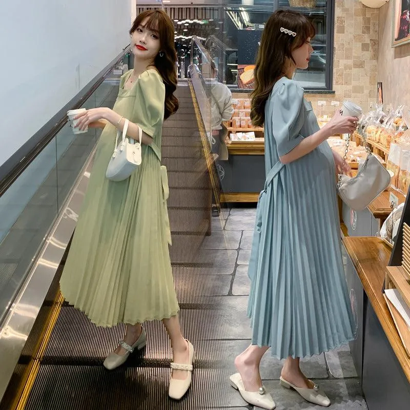 New Design Fashion Pleated Maternity Skirt